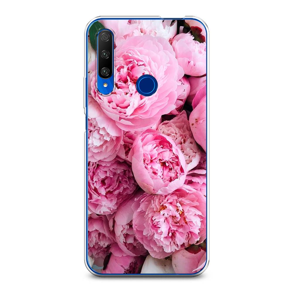 

Чехол на Huawei Honor 9X Premium "Розовые пионы", Бежевый;розовый, 610650-2