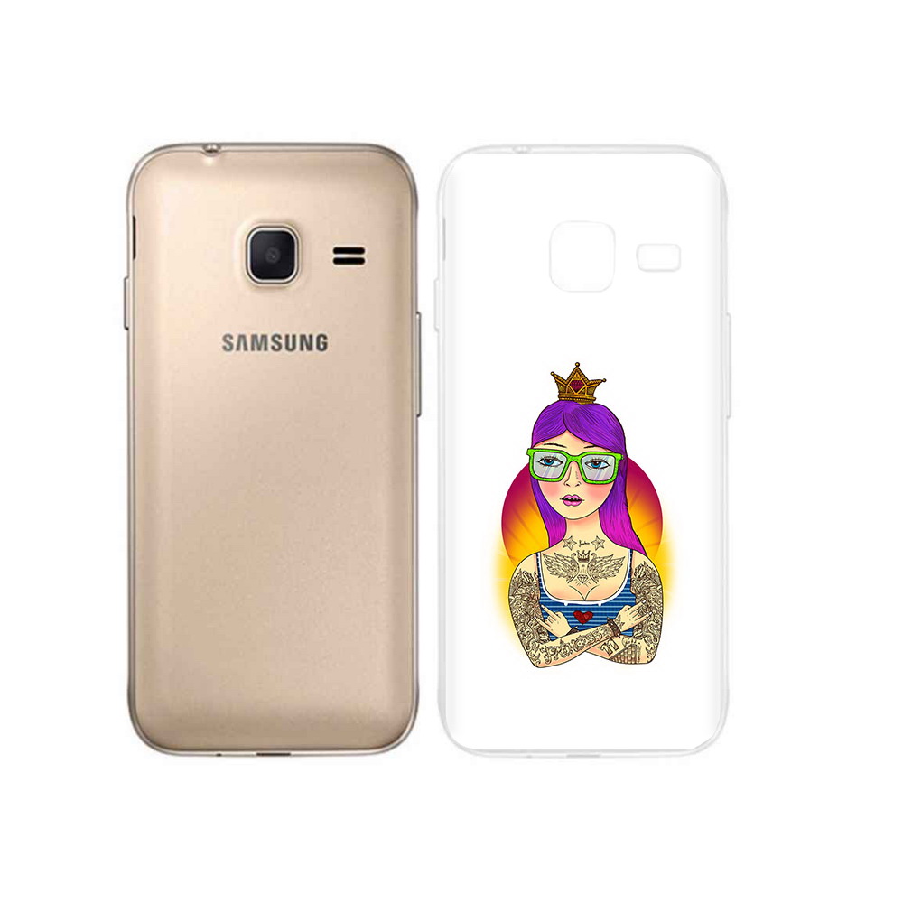 

Чехол MyPads Tocco для Samsung Galaxy J1 mini девушка в татуировках с короной, Tocco