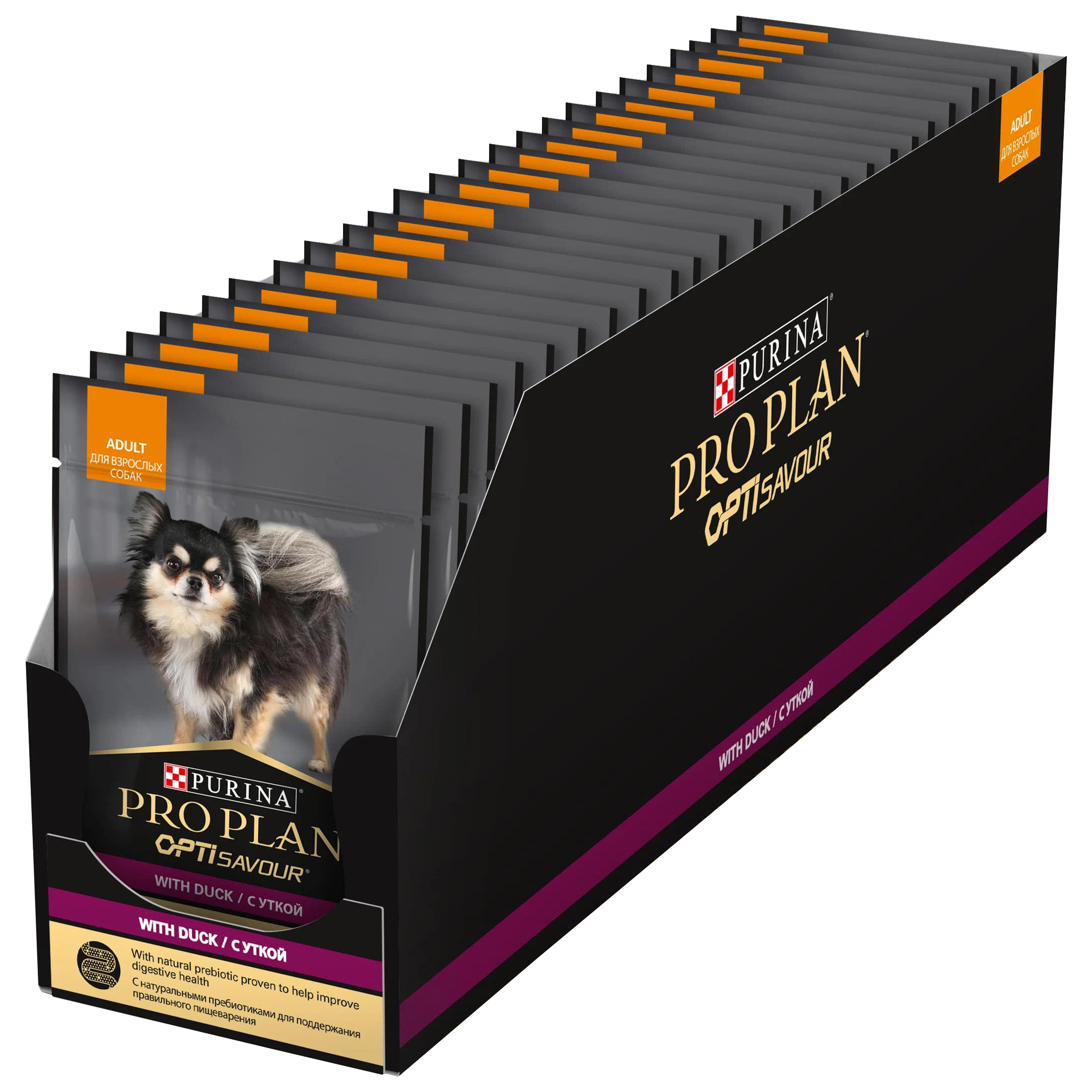 

Влажный корм для собак Purina Pro Plan с уткой в соусе, 26шт по 85г