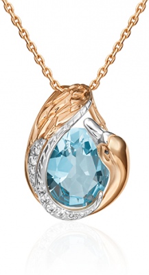 

Бегунок из красного золота PLATINA jewelry 03-3225-00-201-1110-46, топаз, 03-3225-00-201-1110-46