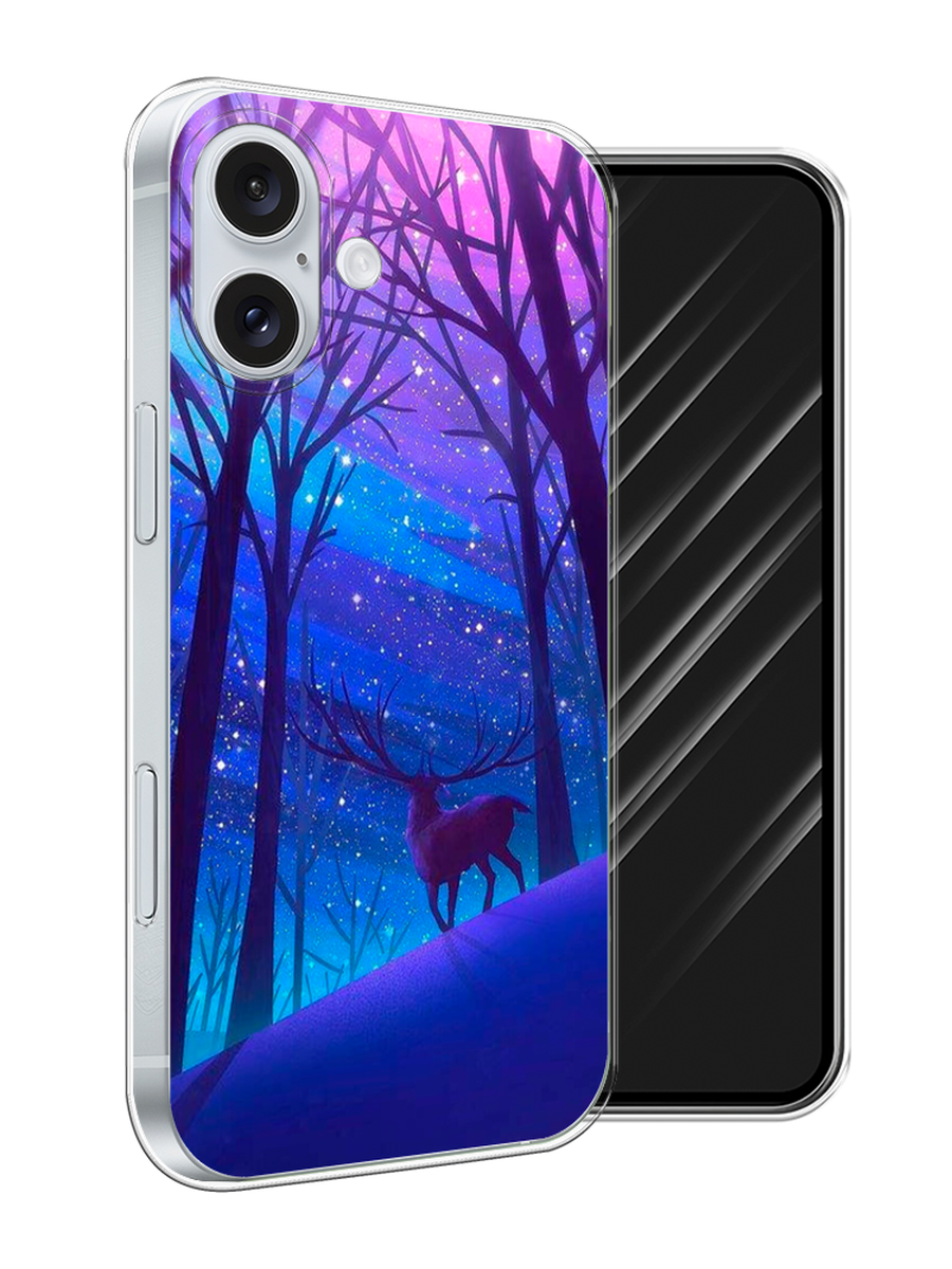 

Чехол Awog на Apple iPhone 16 Plus "Северный олень", Фиолетовый;голубой;синий, 16150-1