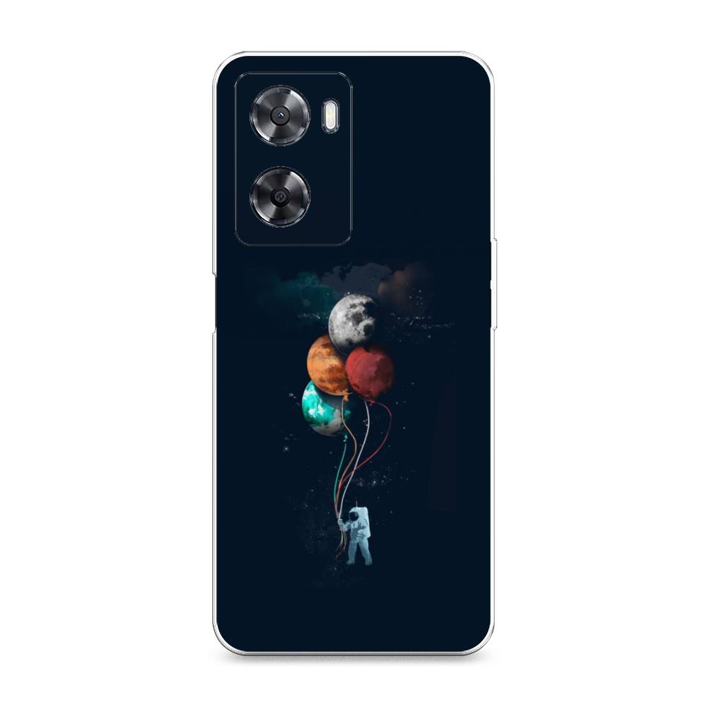 

Чехол на Oppo A57 4G "Космонавт с шариками", Разноцветный, 2511850-4