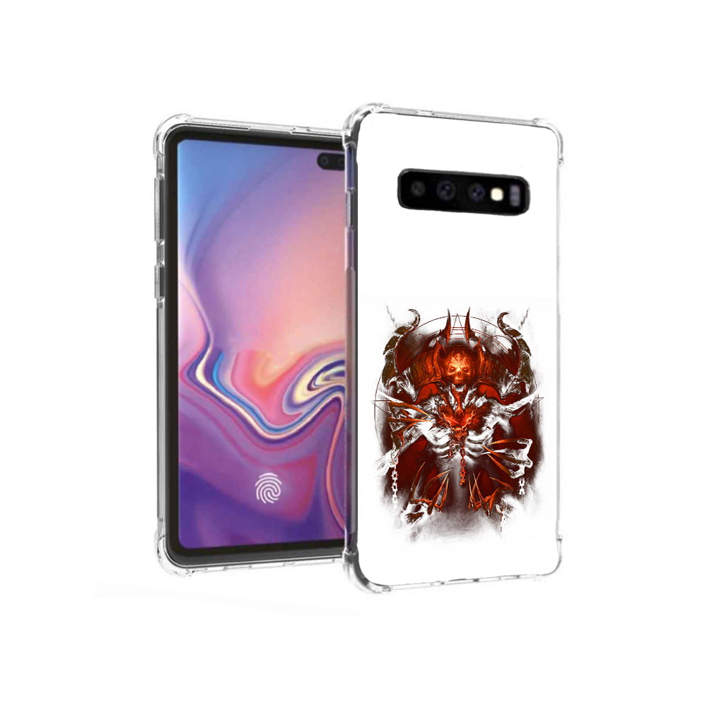 

Чехол MyPads Tocco для Samsung Galaxy S10+ яркий демон (PT125670.500.708), Прозрачный, Tocco