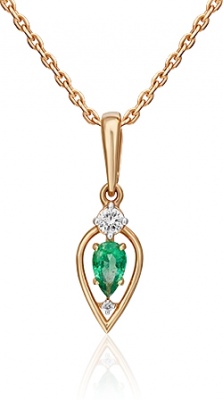 

Подвеска из красного золота с бриллиантом PLATINA jewelry 03-0502-00-106-1110-30, 03-0502-00-106-1110-30