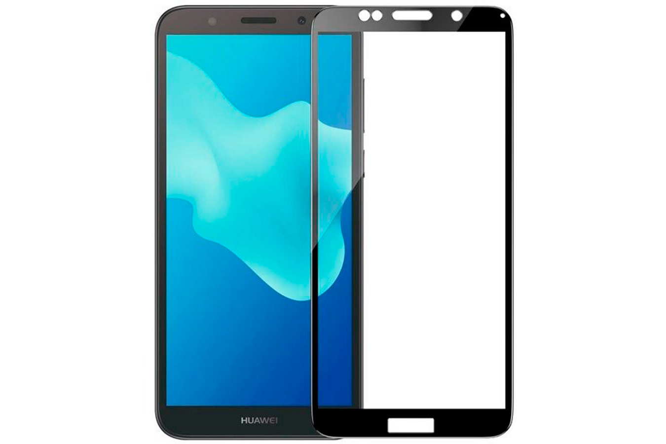 

Защитное стекло для Huawei Honor 7X полное покрытие, черный (в упаковке)