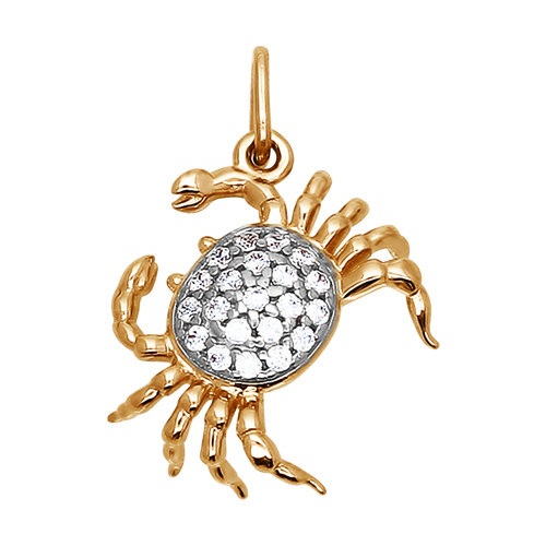 Подвеска из красного золота SOKOLOV 34494, фианит