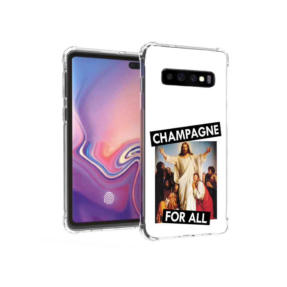 

Чехол MyPads Tocco для Samsung Galaxy S10+ шампанское (PT125670.500.697), Прозрачный, Tocco