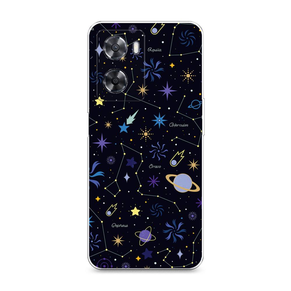 

Чехол на Oppo A57 4G "Цветной космос", Желтый, 2511850-2