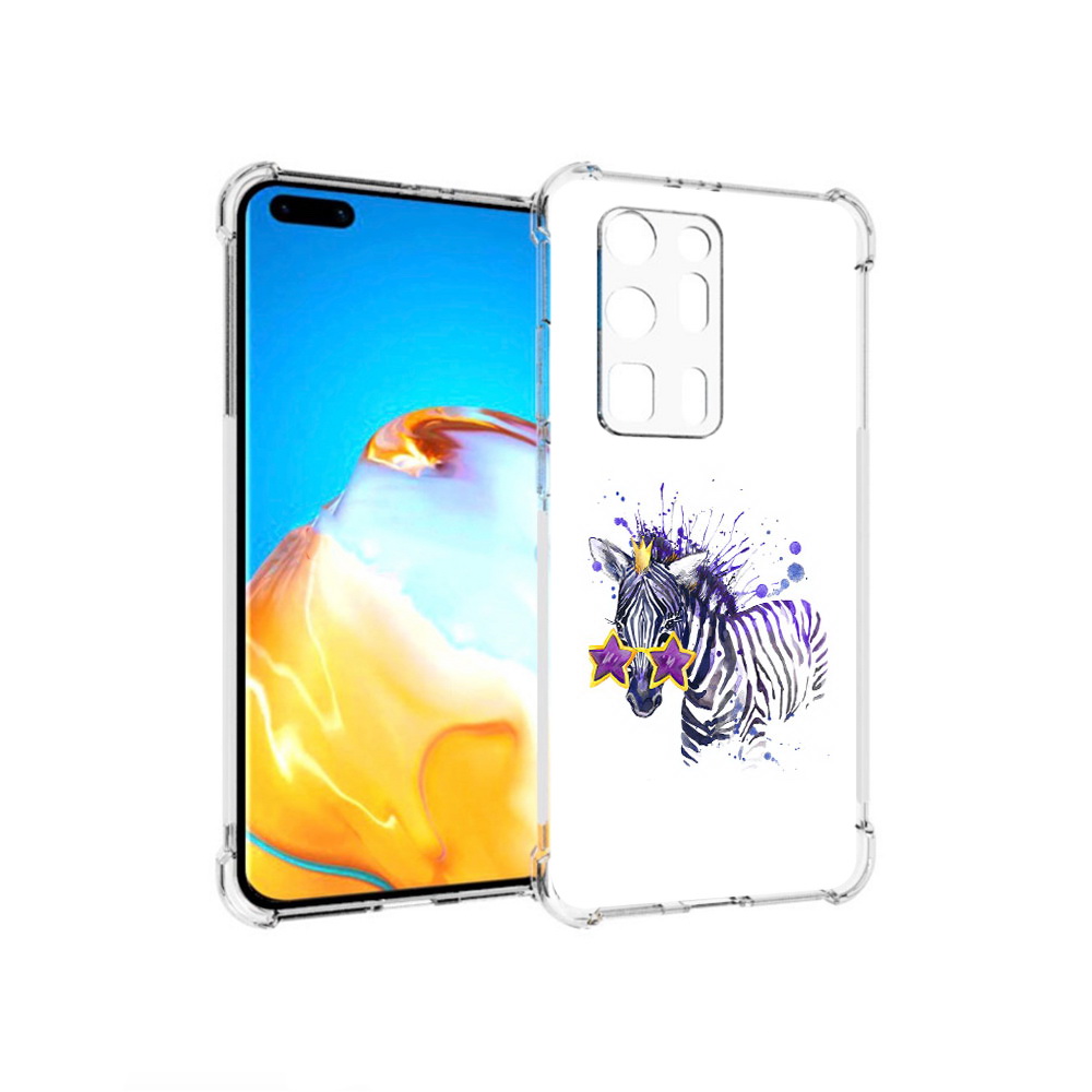 

Чехол MyPads Tocco для Huawei P40 Pro+ акварельная зебра, Прозрачный, Tocco