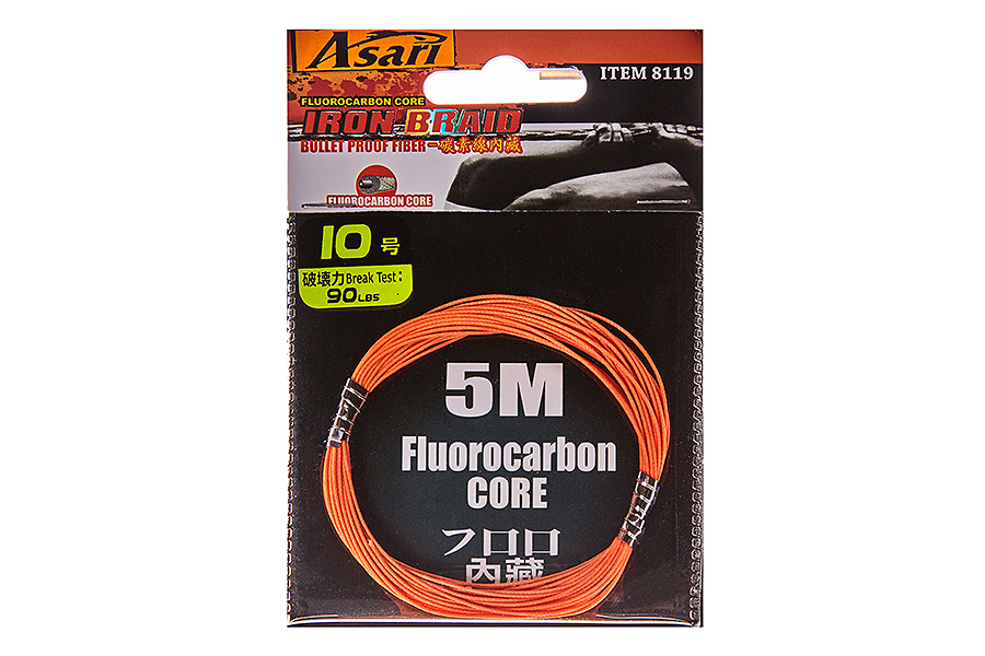 

Поводковый материал ASARI Fluorocarbon Core Assist Line 140lbs 5м
