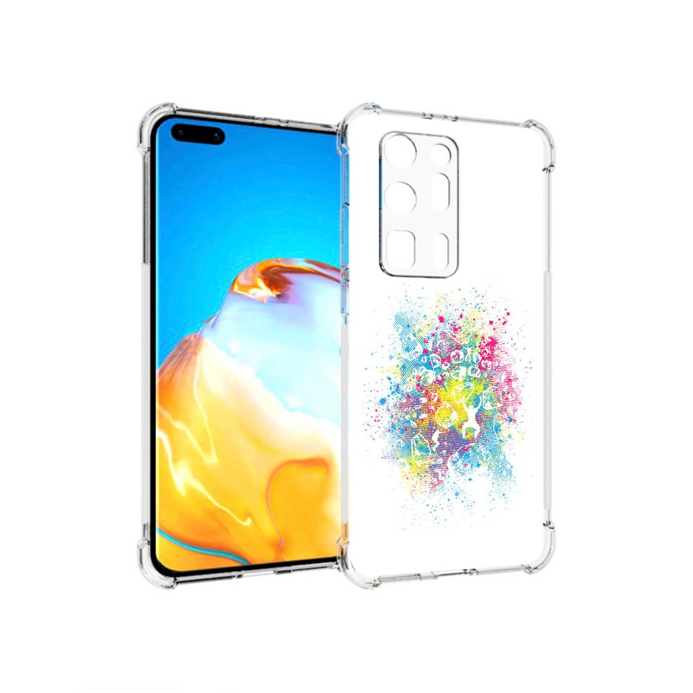 

Чехол MyPads Tocco для Huawei P40 Pro+ акварель абстракция, Прозрачный, Tocco