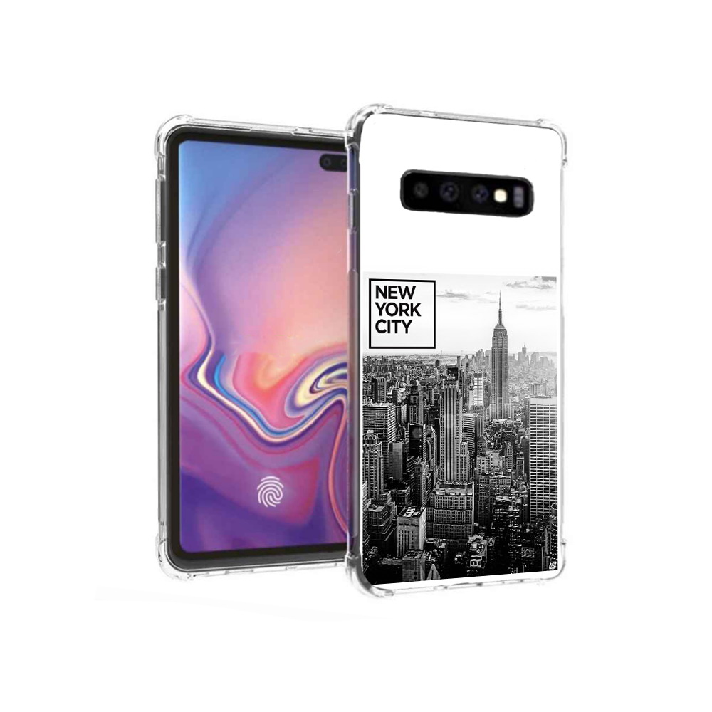 

Чехол MyPads Tocco для Samsung Galaxy S10+ черно белый ньюерк (PT125670.500.686), Прозрачный, Tocco