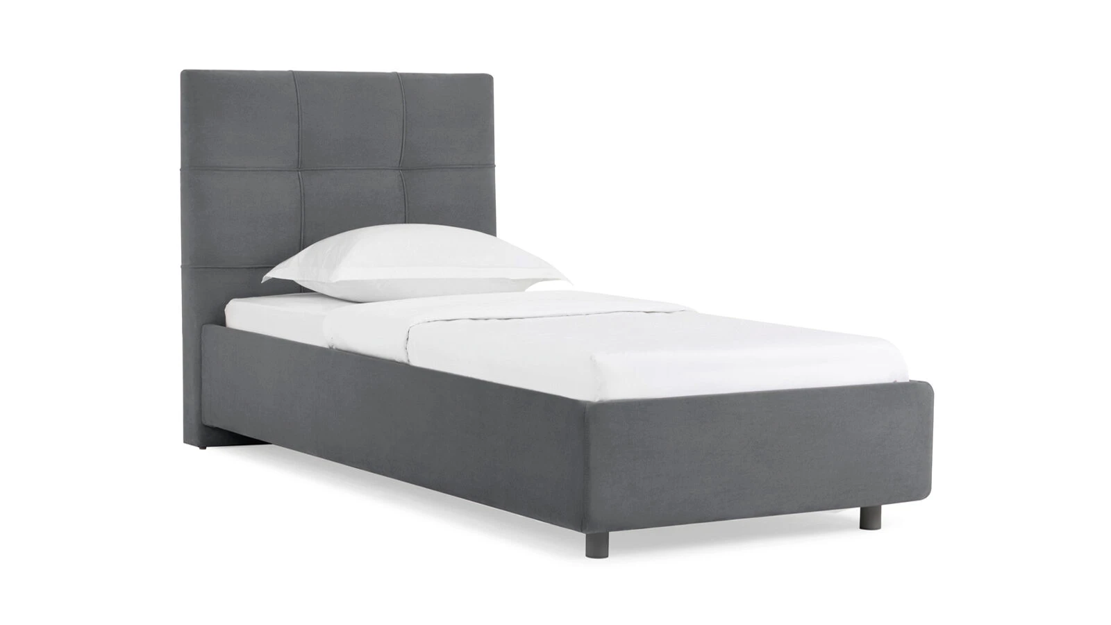 

Кровать Аскона с ПМ ELISA Тк. Sky Velvet 16 90х200, Серый, ELISA