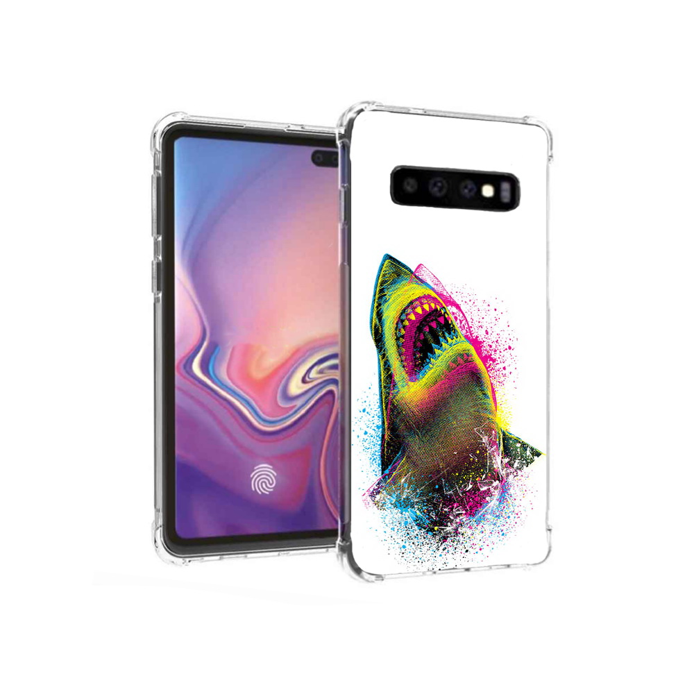 

Чехол MyPads Tocco для Samsung Galaxy S10+ челюсти-2 (PT125670.500.674), Прозрачный, Tocco