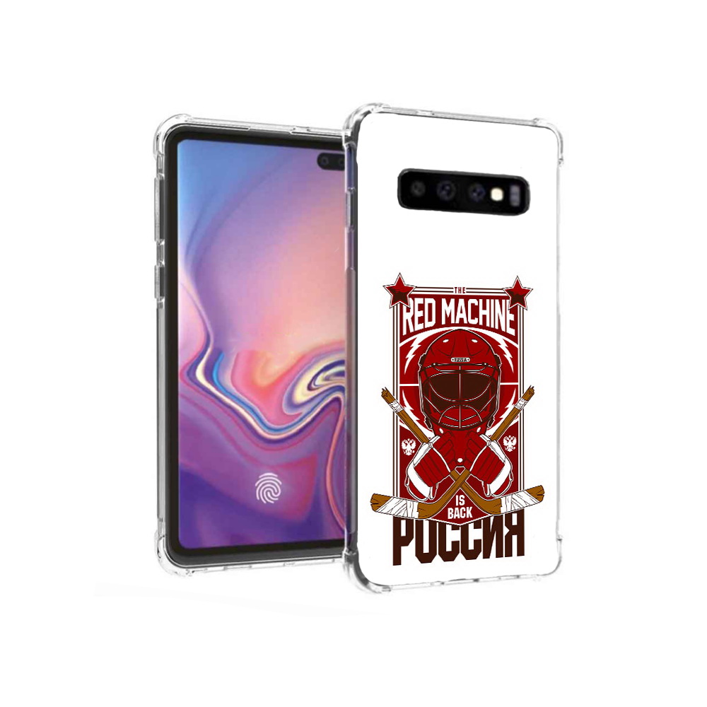 

Чехол MyPads Tocco для Samsung Galaxy S10+ хоккей россия (PT125670.500.666), Прозрачный, Tocco