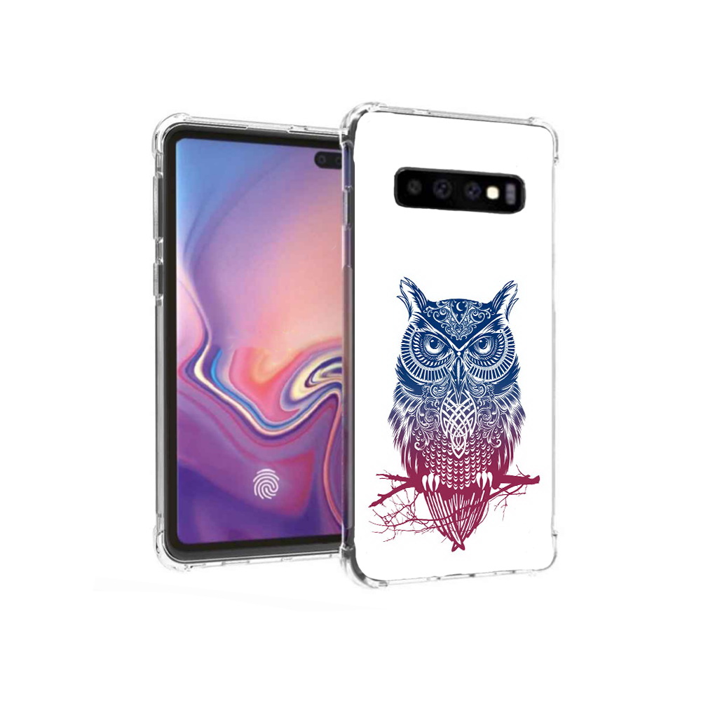 

Чехол MyPads Tocco для Samsung Galaxy S10+ хиппи сова (PT125670.500.664), Прозрачный, Tocco