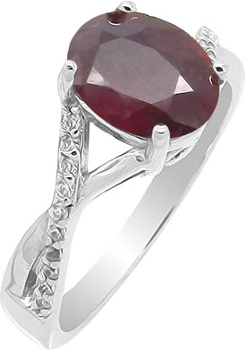 

Кольцо из серебра с рубином р. 17 Evora 628977-e, 628977-e