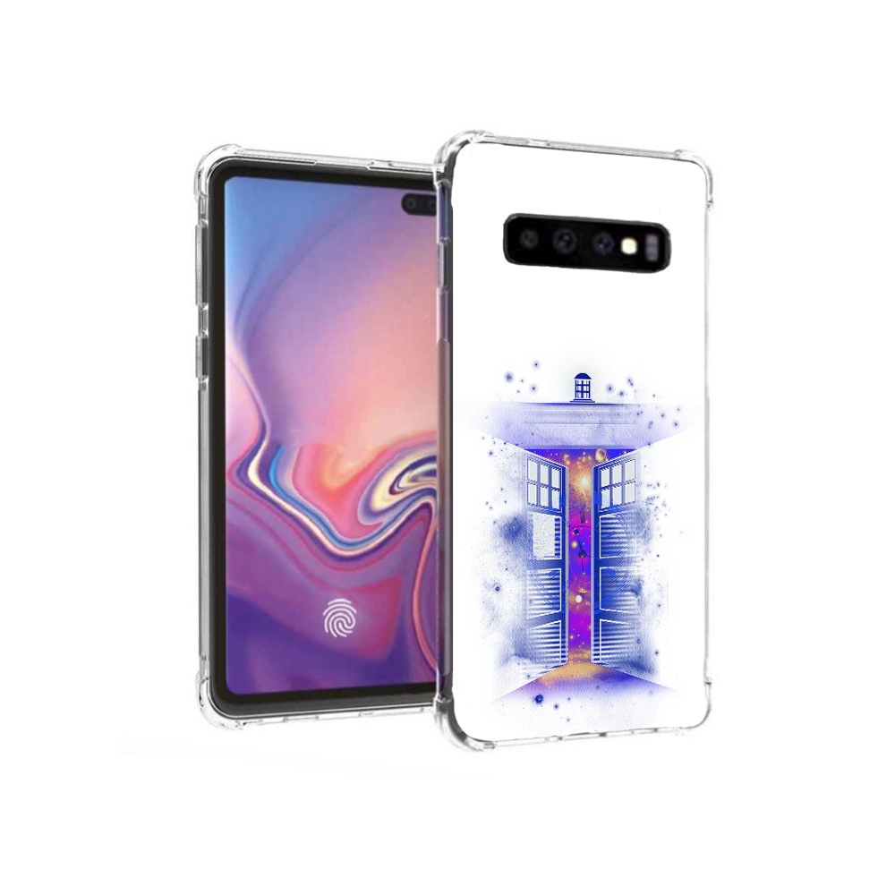 

Чехол MyPads Tocco для Samsung Galaxy S10+ фиолетовый уголок абстракция (PT125670.500.659), Прозрачный, Tocco