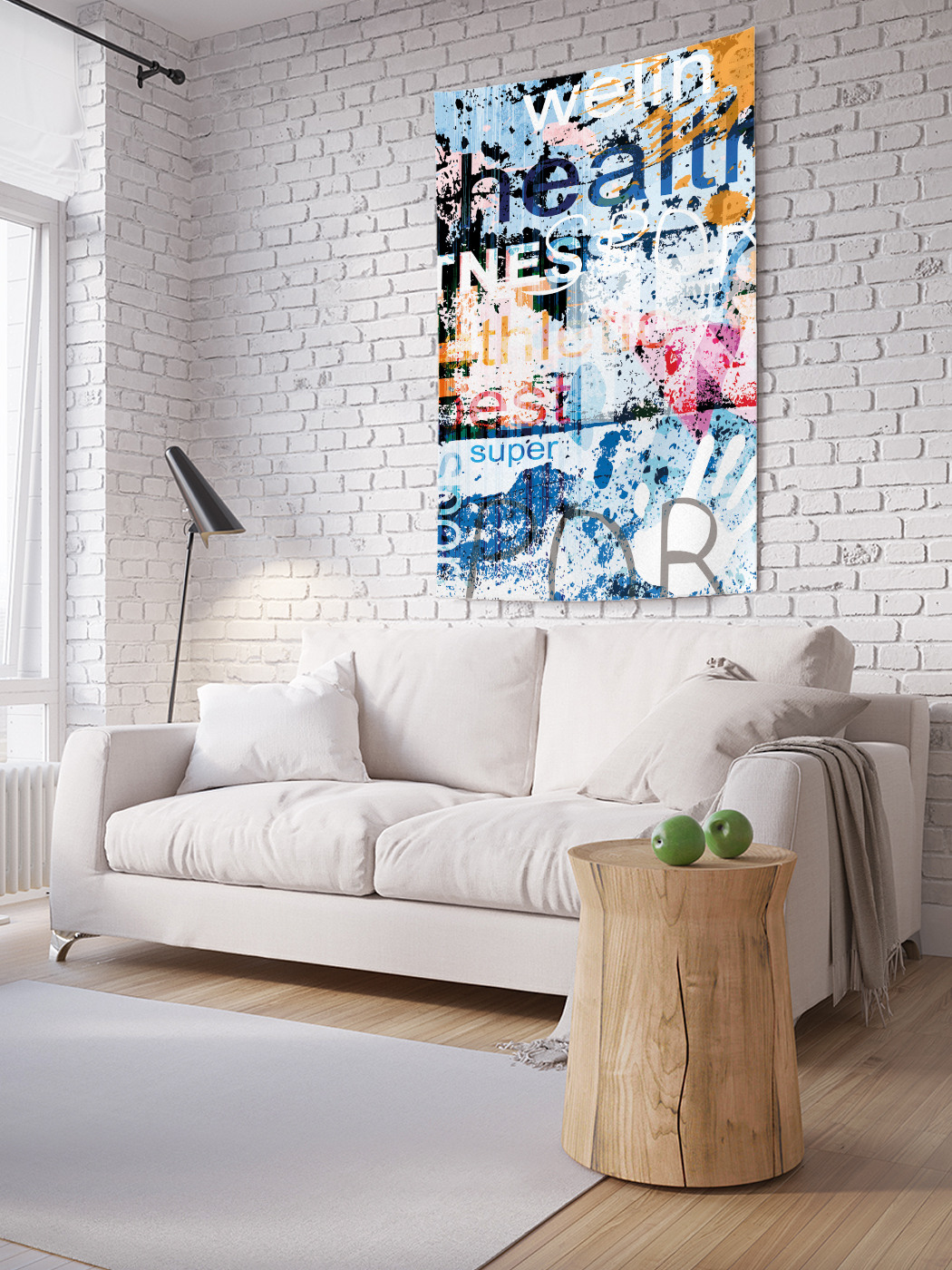 

Вертикальное фотопанно на стену JoyArty Фитнес гранж 100x150 см, Фитнес гранж