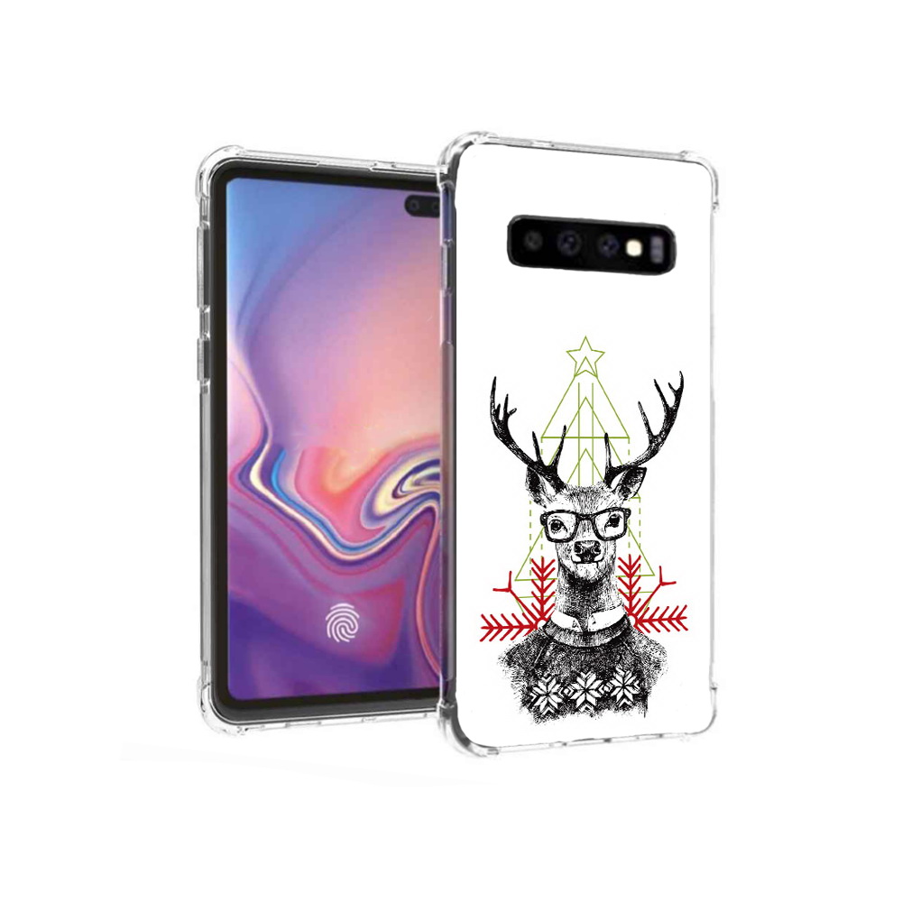 

Чехол MyPads Tocco для Samsung Galaxy S10+ умный олень (PT125670.500.652), Прозрачный, Tocco