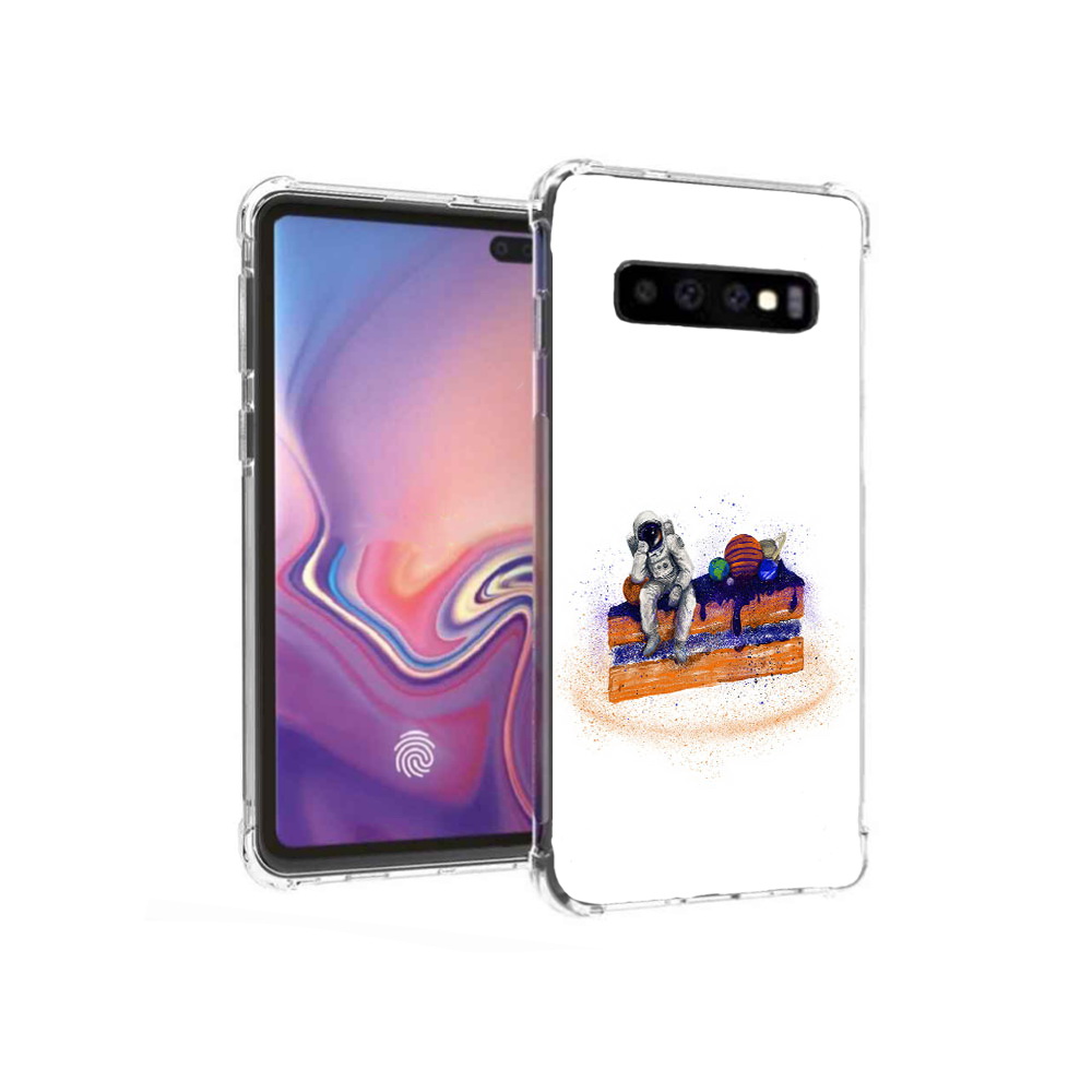 

Чехол MyPads Tocco для Samsung Galaxy S10+ торт с планетами (PT125670.500.648), Прозрачный, Tocco