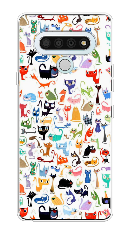 

Чехол на LG Stylo 6 "Цветные коты", Разноцветный, 84550-1