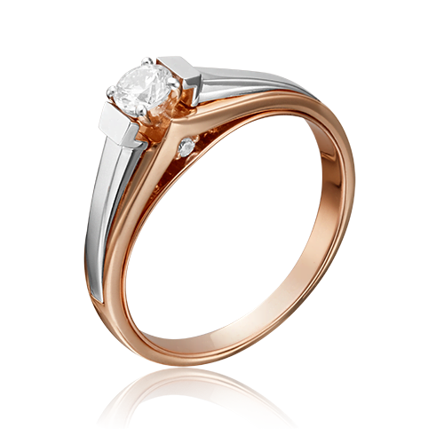 

Кольцо из белого/красного золота р.  PLATINA jewelry 01-5184-00-501-1111-38, фианит, 01-5184-00-501-1111-38