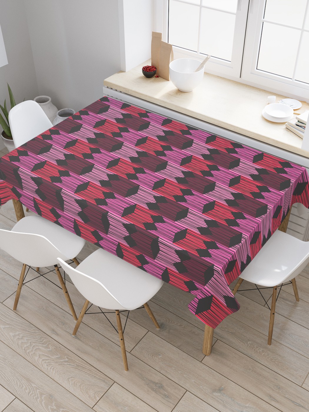 

Скатерть прямоугольная JoyArty "Нитевидный орнамент" из сатена, 120x145 см, Коричневый, Нитевидный орнамент