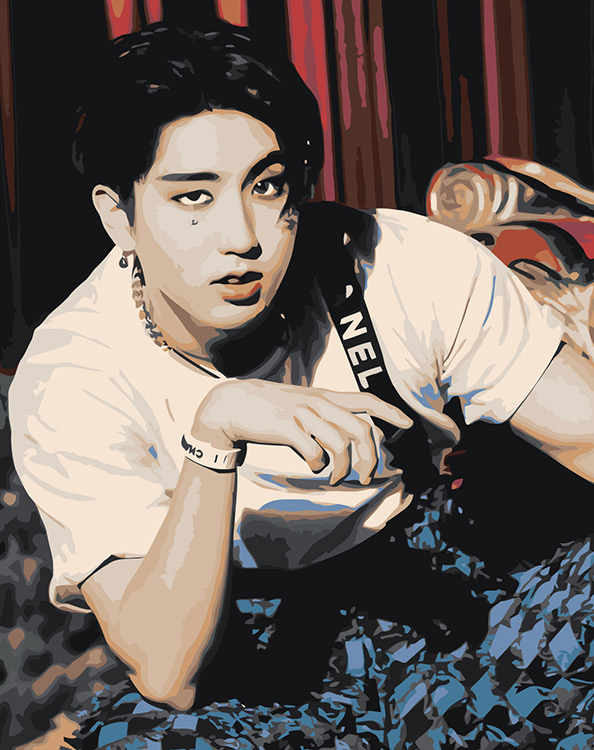 

Картина по номерам Цветное Stray Kids Стрей Кидс KPOP кпоп 40x50