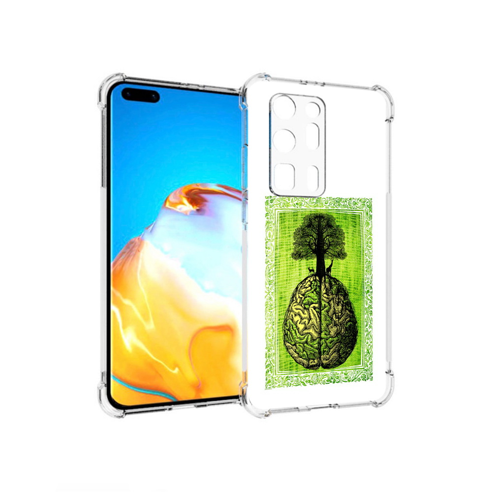

Чехол MyPads Tocco для Huawei P40 Pro+ абстракция здоровый мозг, Прозрачный, Tocco