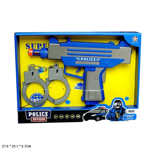 Shantou 27,5х20,1х3,7 см, Пистолет игрушечный и наручники, в коробке
