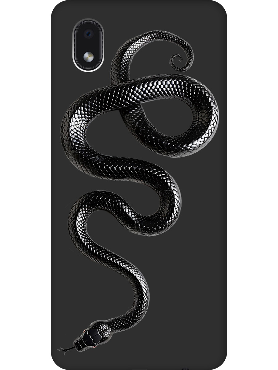 

Силиконовый чехол на Samsung Galaxy A01 Core / M01 Core с принтом матовый черный 814003, 723348313