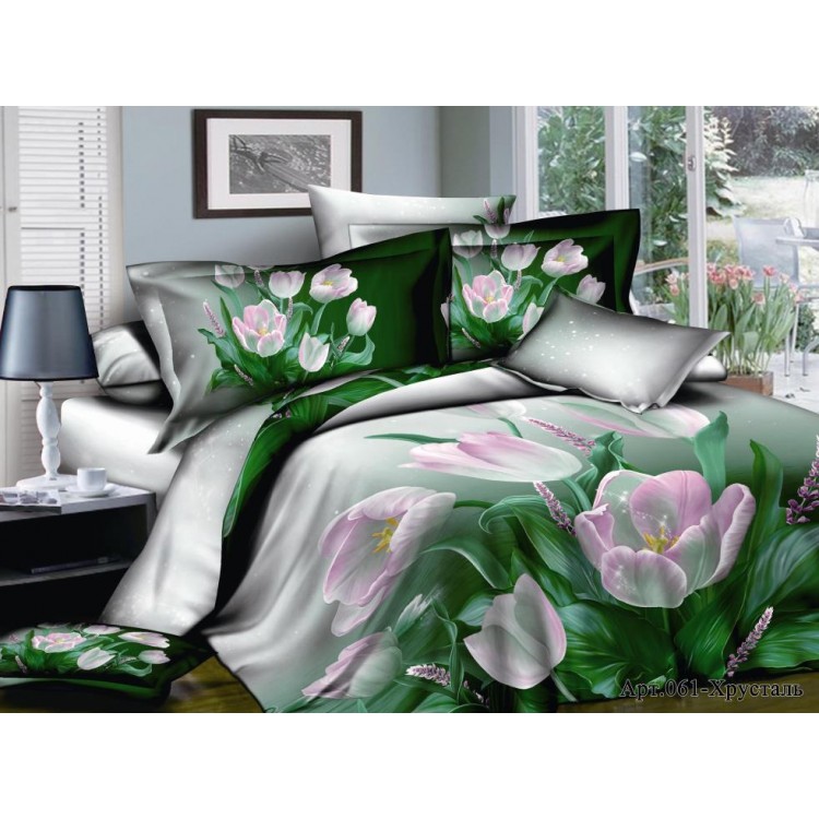 

Покрывало Diva Afrodita Premium с выш.Арт.061-Хрусталь.Cатин,стеганые 220x240