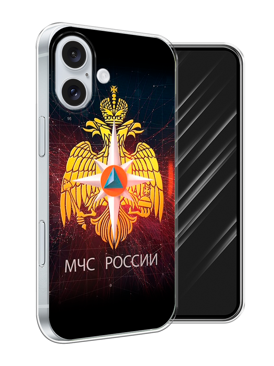 

Чехол Awog на Apple iPhone 16 Plus "МЧС России", Черный;желтый;красный, 16150-1