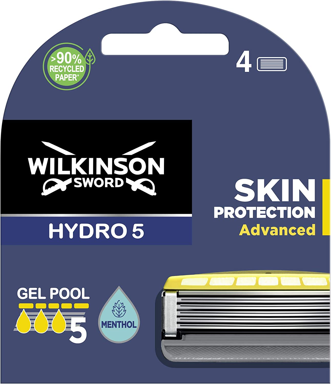 Сменные кассеты для бритв SENSE Wilkinson Sword Hydro 5 Skin Premiun Edition, 4 шт станок бритвенный hydro5 с 4 кассетами wilkinson sword hydro 5 sensitive