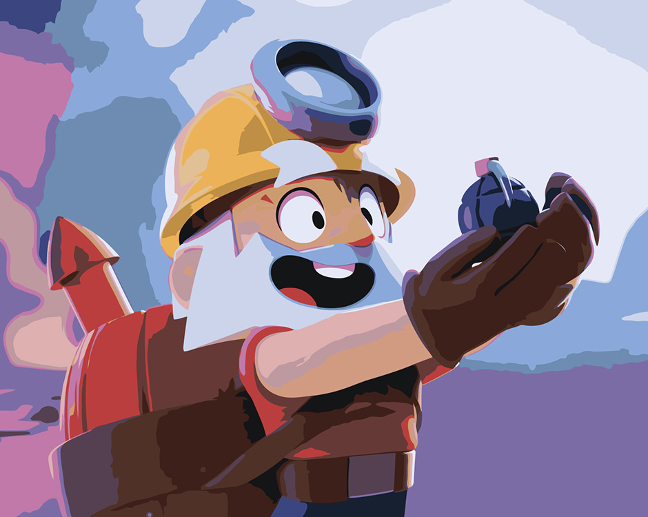 

Картина по номерам Цветное Brawl Stars Бравл Старс: Динамайк