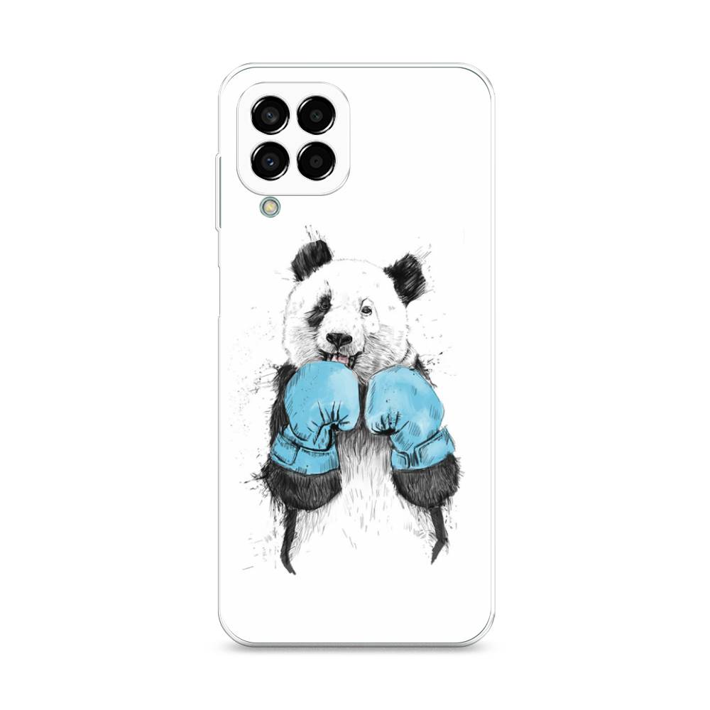 

Чехол на Samsung Galaxy M33 "Панда боксер", Голубой;белый;серый, 2105650-1