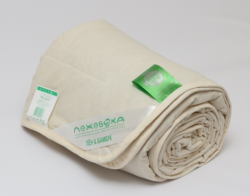 

Одеяло Лежебока Лён и Бамбук 200x220, легкое 150 г/м2, цвет шампань, Бежевый