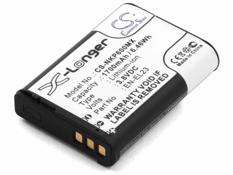 

Аккумулятор для Nikon Coolpix P600, P900 (EN-EL23) 1700mAh, EN-EL23