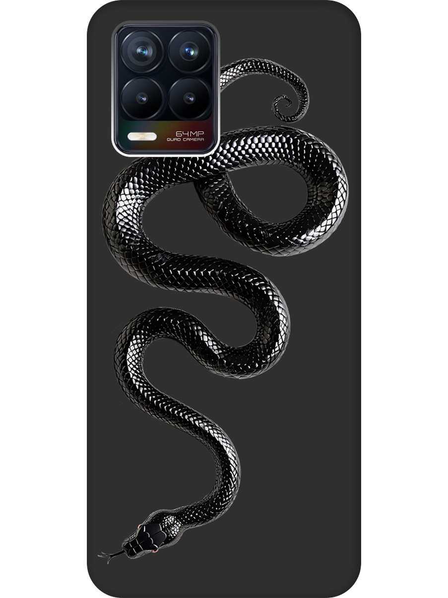 

Силиконовый чехол на Realme 8 / 8 Pro с принтом "Черная мамба" матовый черный, 732494013