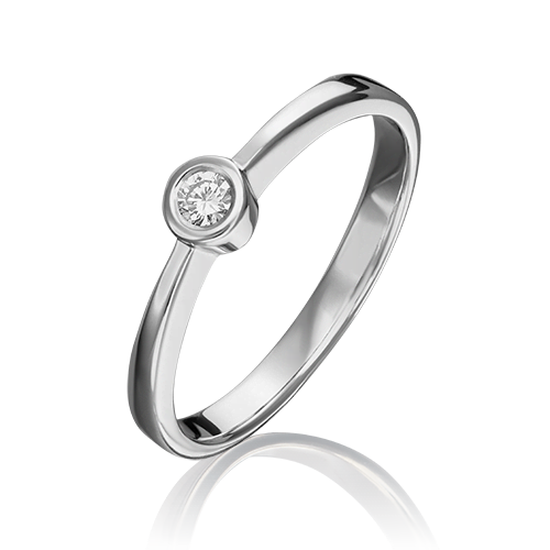 

Кольцо из белого золота р. , PLATINA jewelry 01-0332-00-101-1120-30, бриллиант, 01-0332-00-101-1120-30