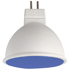 

Светодиодная лампа LED color 7,0W 220V GU5.3 Blue Синее матовое стекло cola M2TB70ELC 3 шт