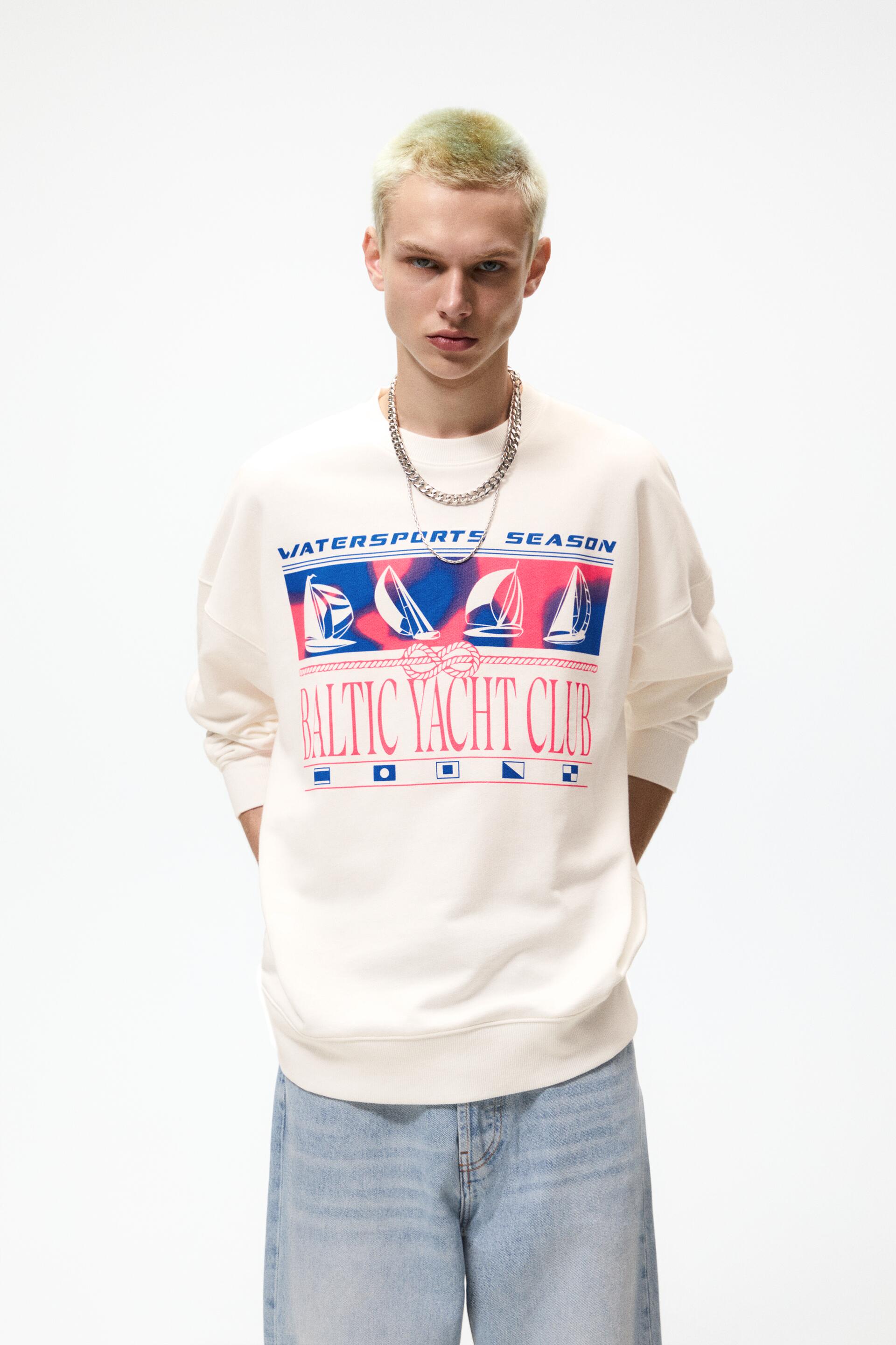 

Свитшот мужской ZARA 00208302 белый L (доставка из-за рубежа), 00208302