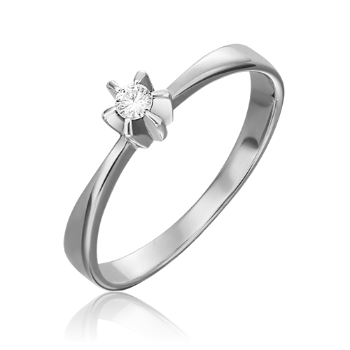 

Кольцо из белого золота р.  PLATINA jewelry 01-0088-00-101-1120-30, бриллиант, 01-0088-00-101-1120-30