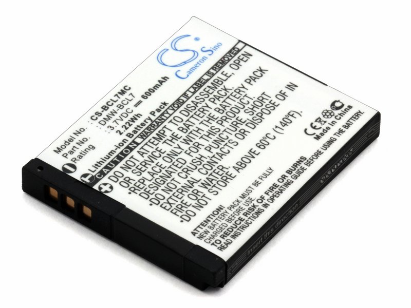 

Аккумулятор для Panasonic DMW-BCL7, DMW-BCL7E (600mAh), DMW-BCL7, DMW-BCL7E, DMW-BCL7PP
