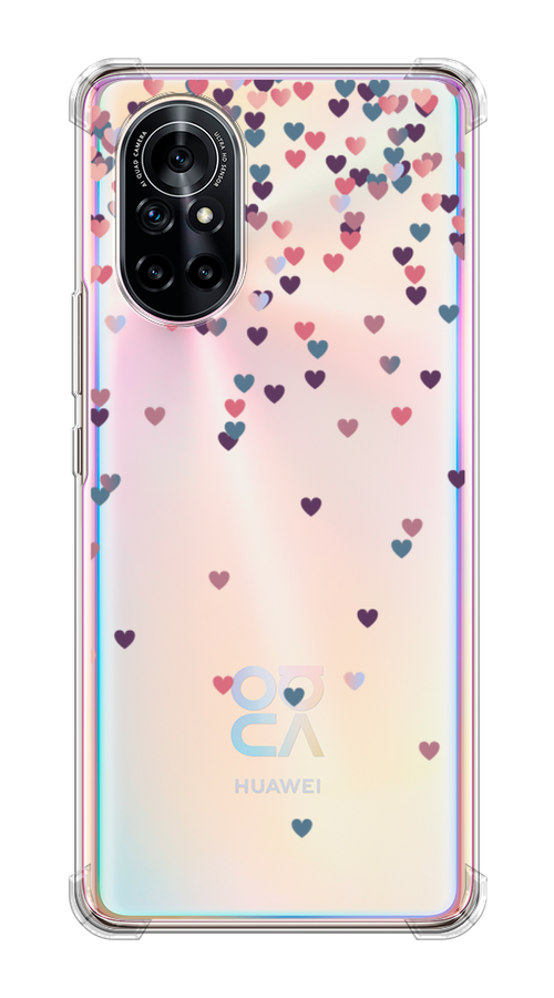 

Чехол на Honor V40 Lite "Посыпка сердечки", Розовый;фиолетовый, 6105150-3