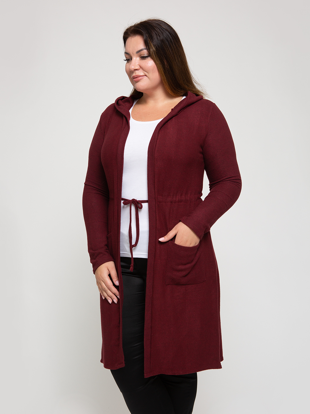 

Кардиган женский Magic Lady cl8019_c03 бордовый 52 RU, cl8019_c03