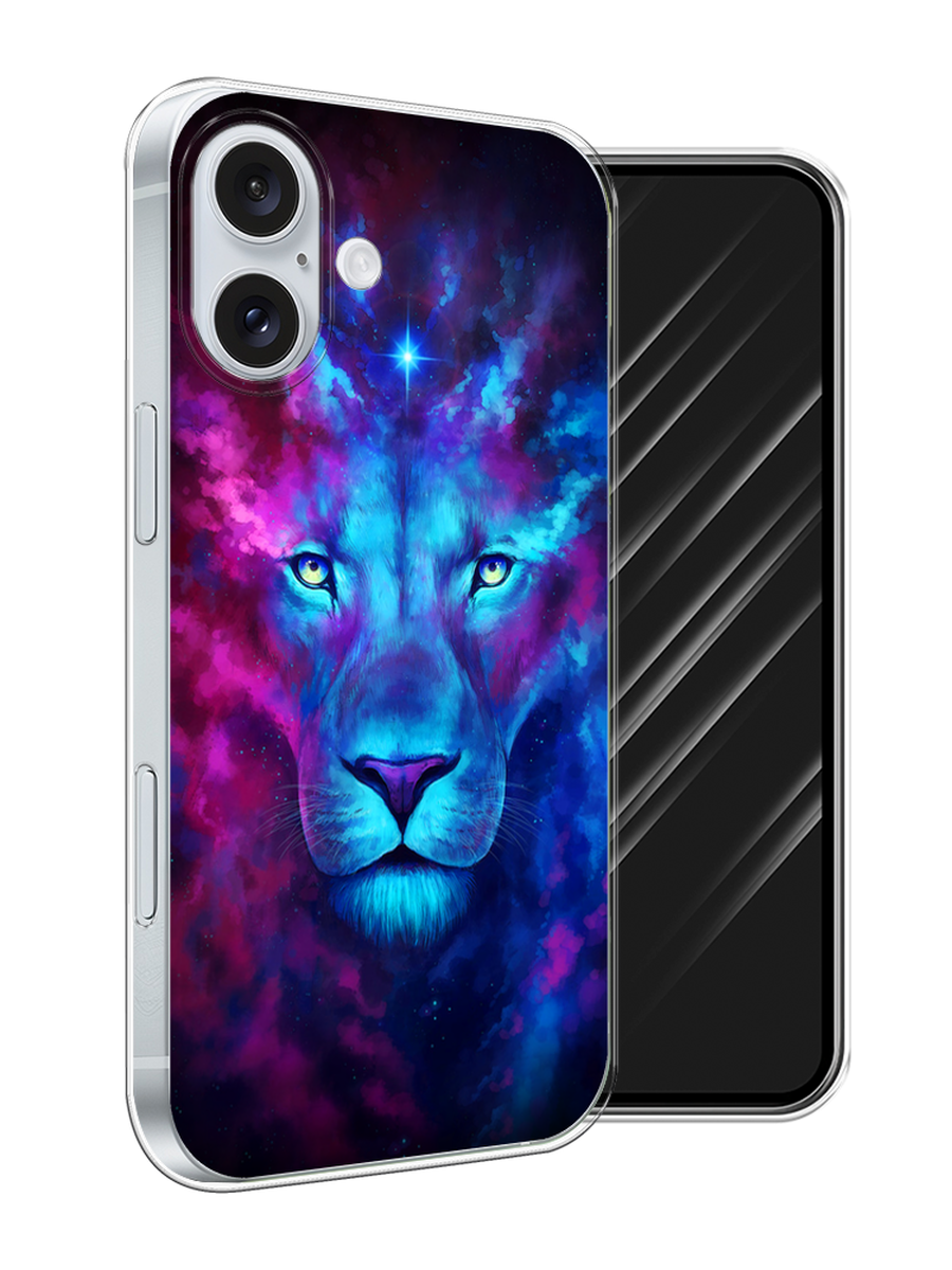 

Чехол Awog на Apple iPhone 16 Plus "Космический лев", Голубой, 16150-1