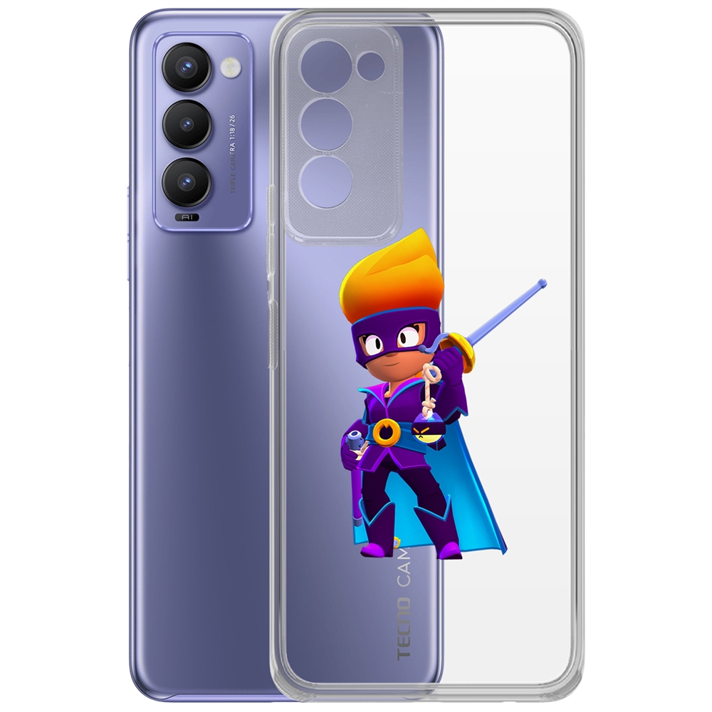 

Чехол-накладка Brawl Stars-Амбер де Ла Вега для Tecno Camon 18/18P, Прозрачный