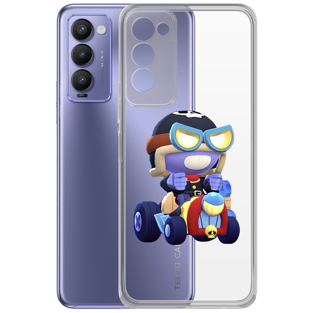 

Чехол-накладка Brawl Stars-Безумный Карл для Tecno Camon 18/18P